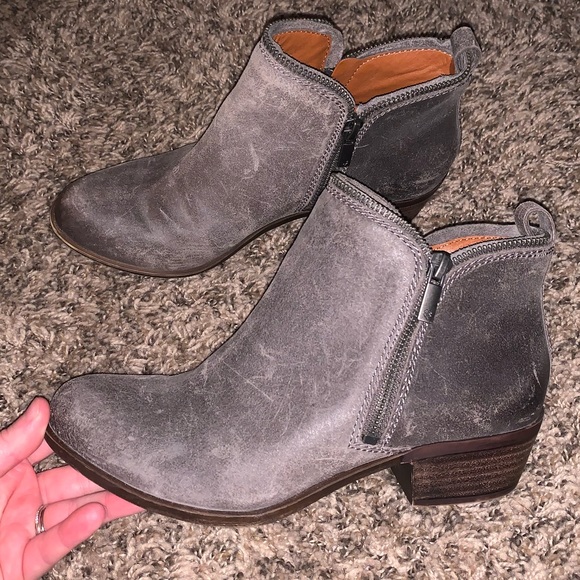 grey lucky booties